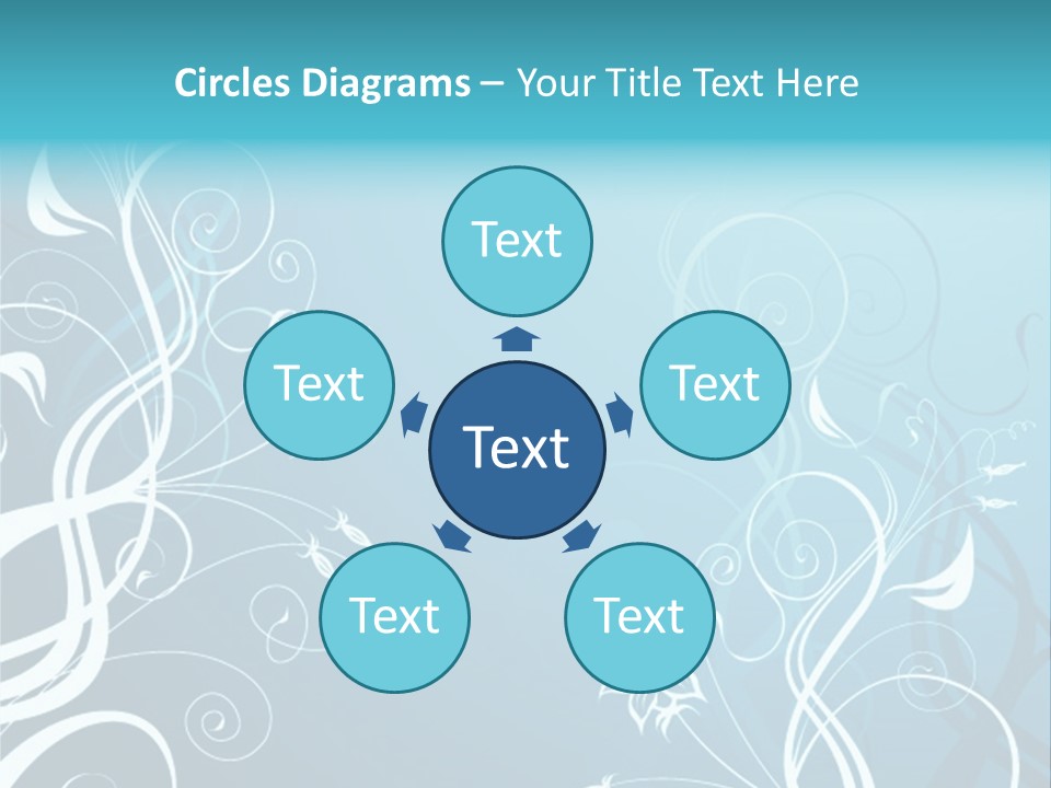 A Blue And White Floral Powerpoint Presentation PowerPoint Template