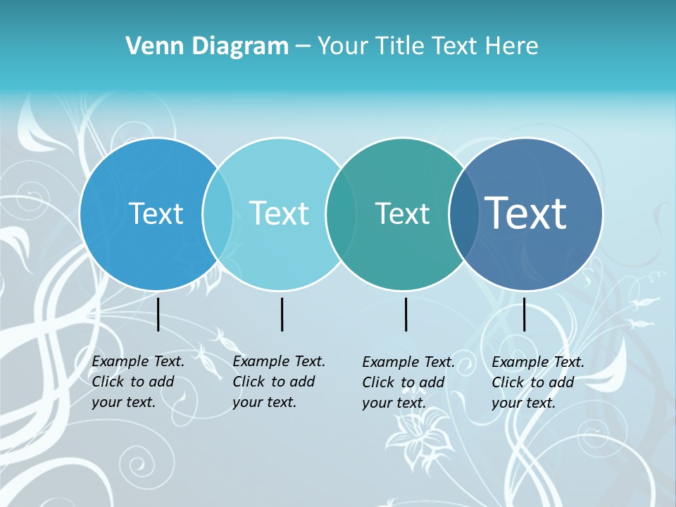 A Blue And White Floral Powerpoint Presentation PowerPoint Template
