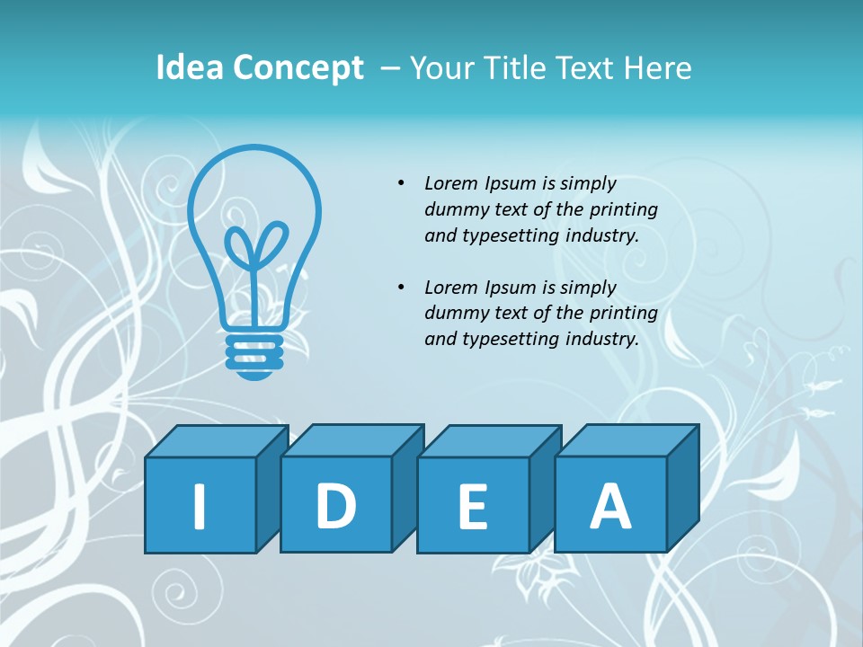 A Blue And White Floral Powerpoint Presentation PowerPoint Template