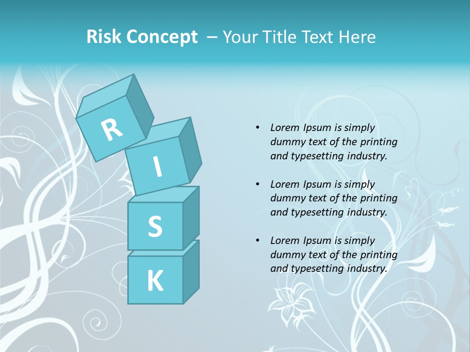 A Blue And White Floral Powerpoint Presentation PowerPoint Template