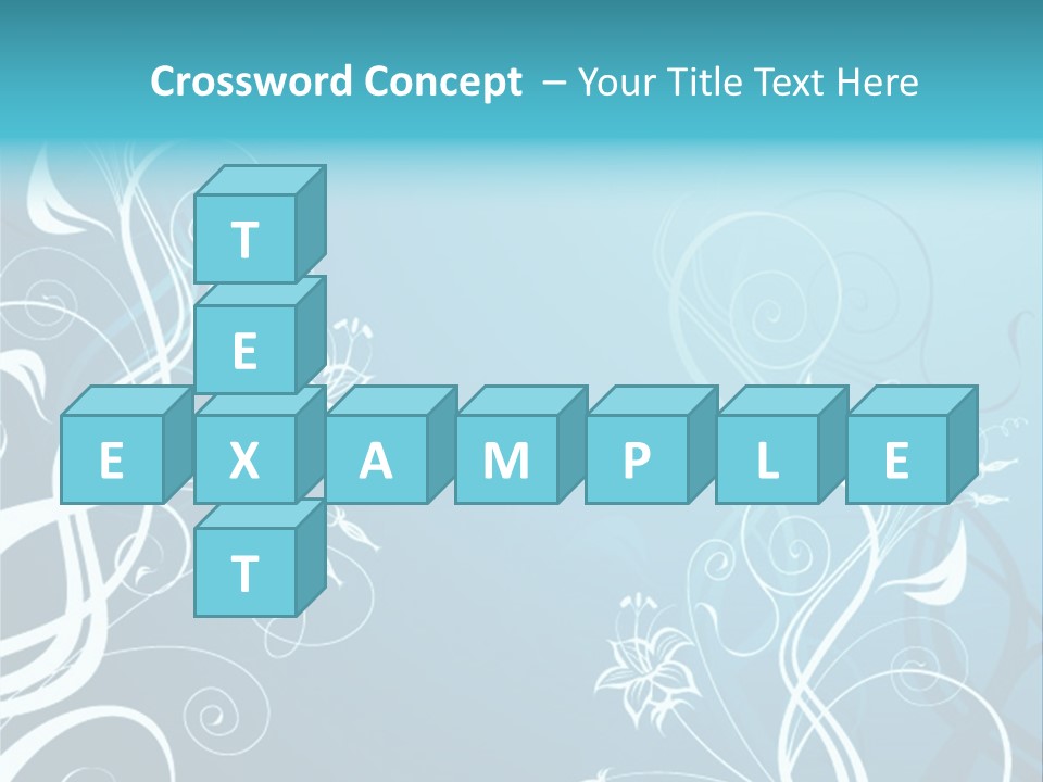 A Blue And White Floral Powerpoint Presentation PowerPoint Template