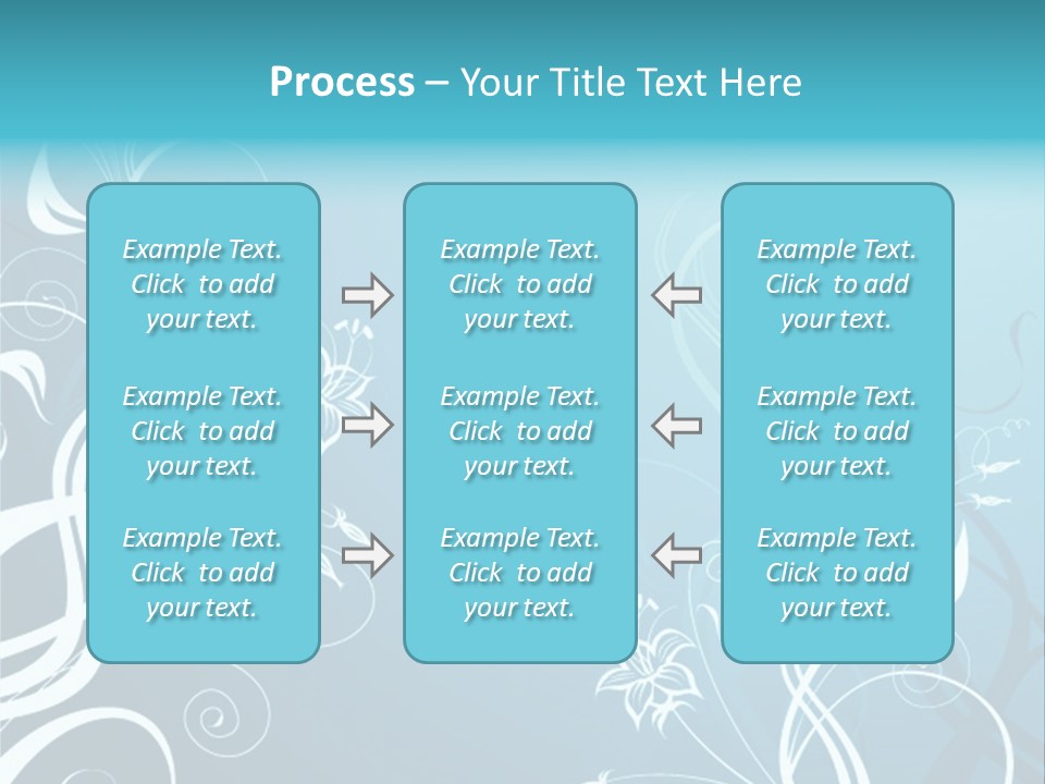 A Blue And White Floral Powerpoint Presentation PowerPoint Template