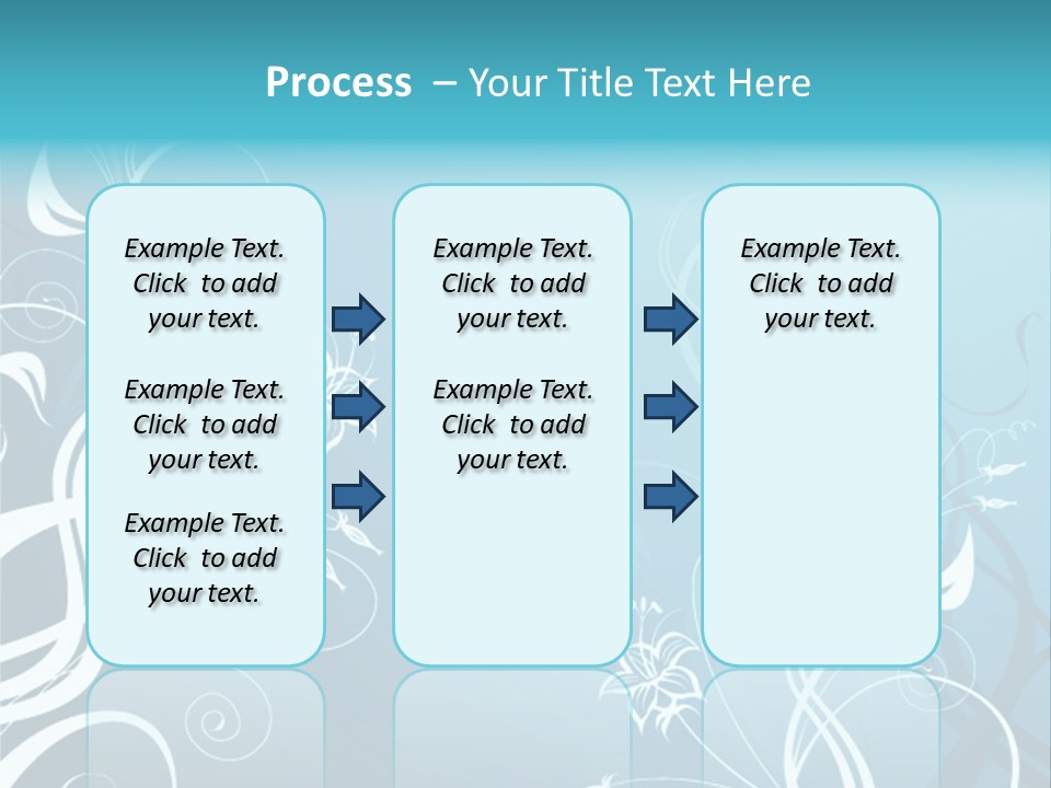A Blue And White Floral Powerpoint Presentation PowerPoint Template
