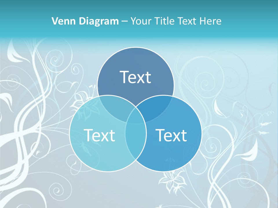 A Blue And White Floral Powerpoint Presentation PowerPoint Template