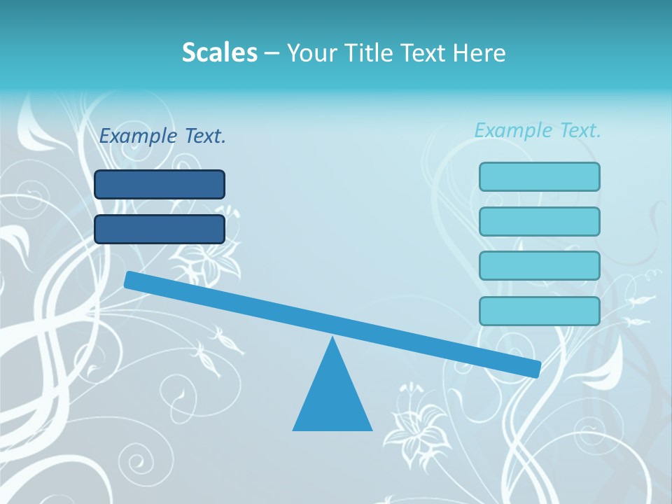 A Blue And White Floral Powerpoint Presentation PowerPoint Template