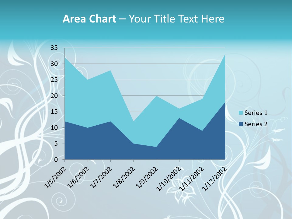 A Blue And White Floral Powerpoint Presentation PowerPoint Template
