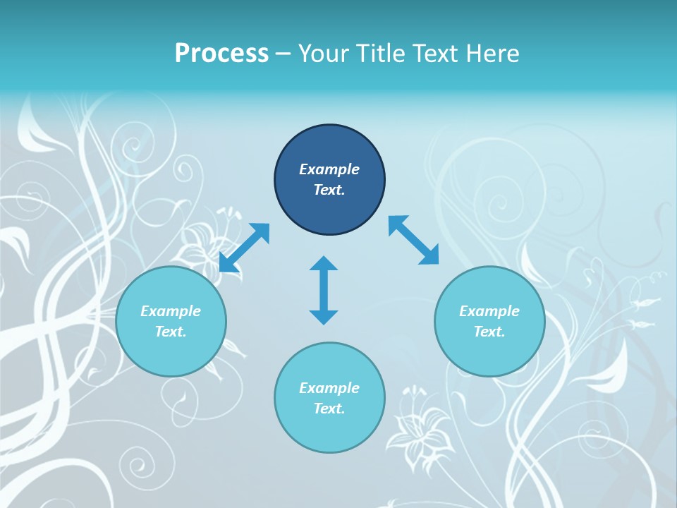 A Blue And White Floral Powerpoint Presentation PowerPoint Template