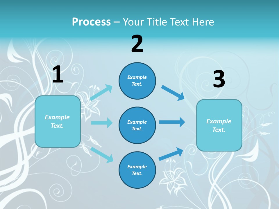 A Blue And White Floral Powerpoint Presentation PowerPoint Template