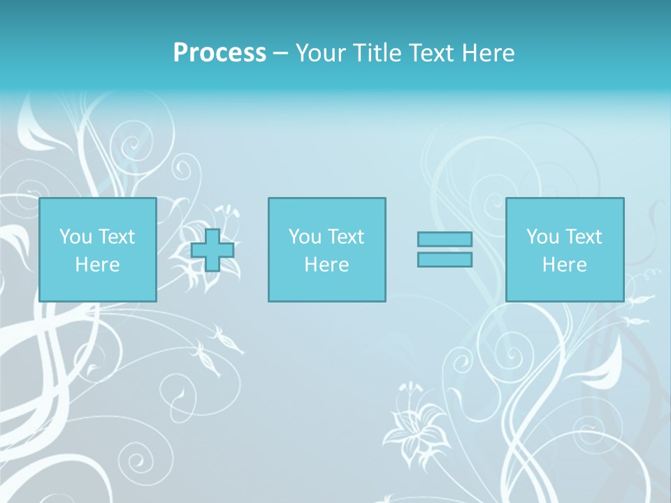 A Blue And White Floral Powerpoint Presentation PowerPoint Template