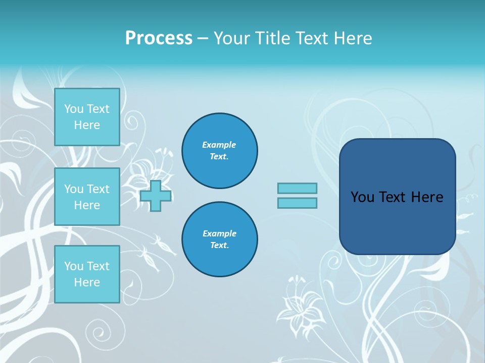 A Blue And White Floral Powerpoint Presentation PowerPoint Template
