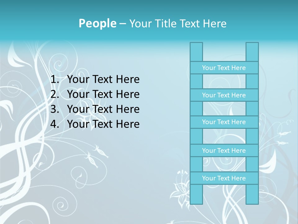 A Blue And White Floral Powerpoint Presentation PowerPoint Template