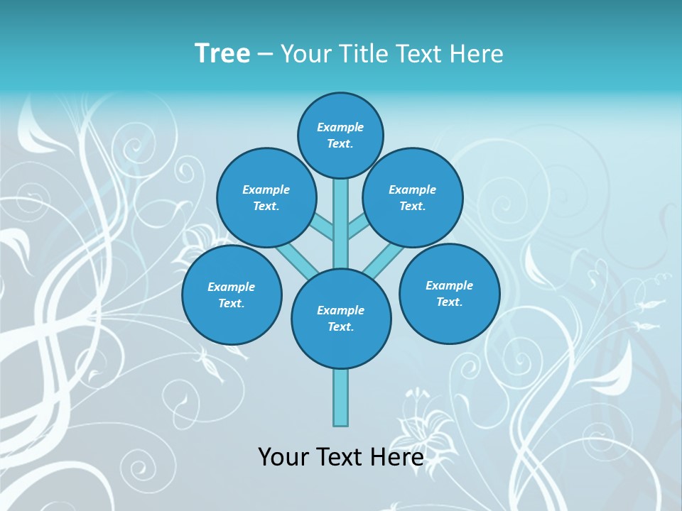 A Blue And White Floral Powerpoint Presentation PowerPoint Template