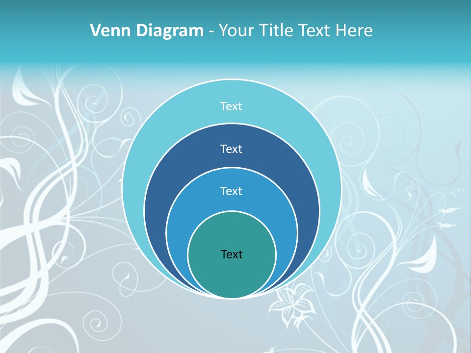 A Blue And White Floral Powerpoint Presentation PowerPoint Template
