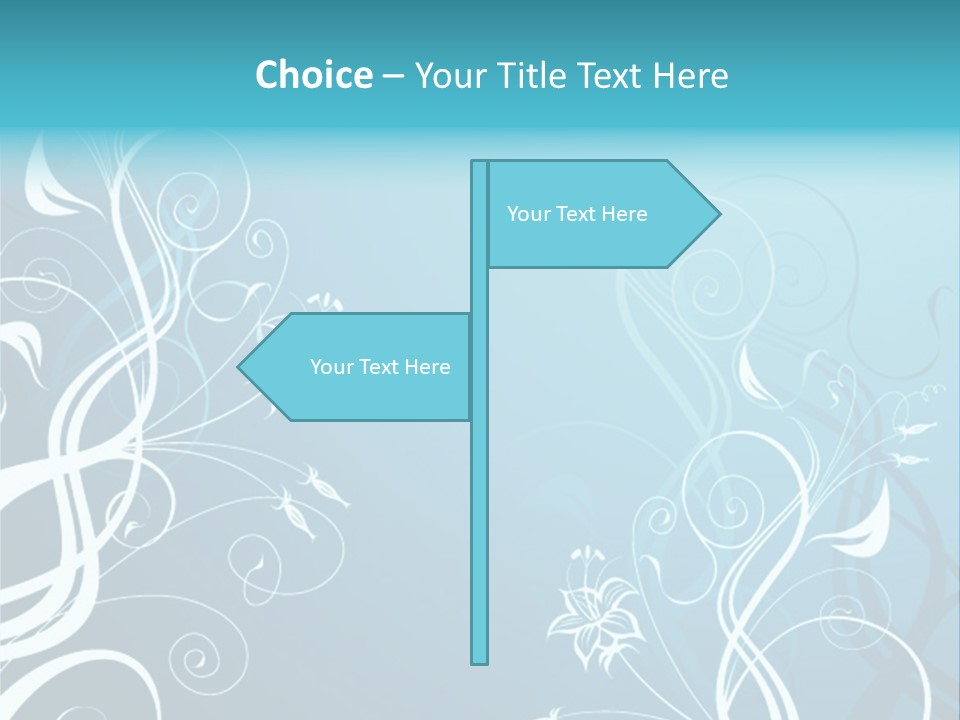 A Blue And White Floral Powerpoint Presentation PowerPoint Template