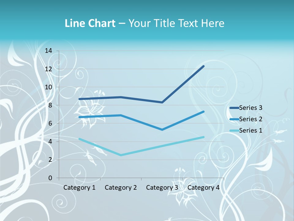 A Blue And White Floral Powerpoint Presentation PowerPoint Template