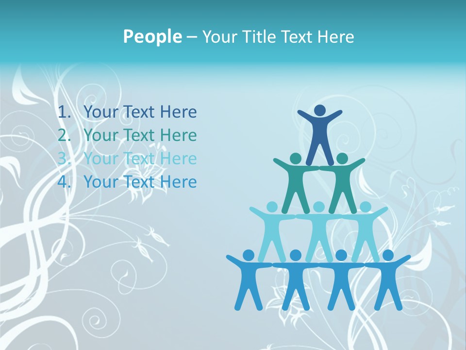 A Blue And White Floral Powerpoint Presentation PowerPoint Template