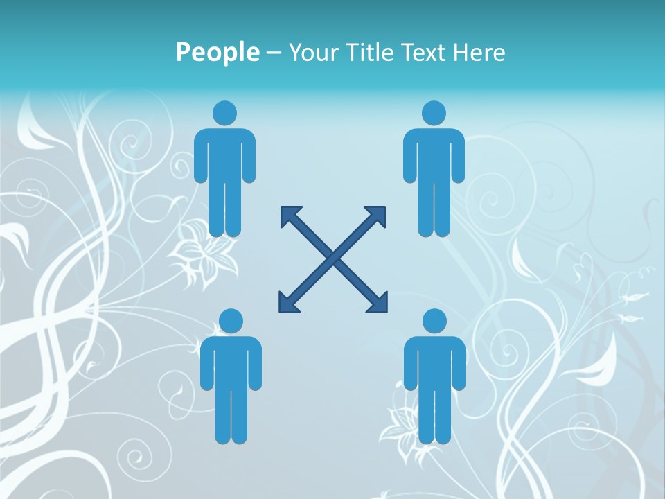 A Blue And White Floral Powerpoint Presentation PowerPoint Template