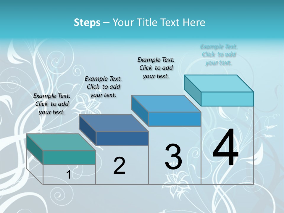 A Blue And White Floral Powerpoint Presentation PowerPoint Template