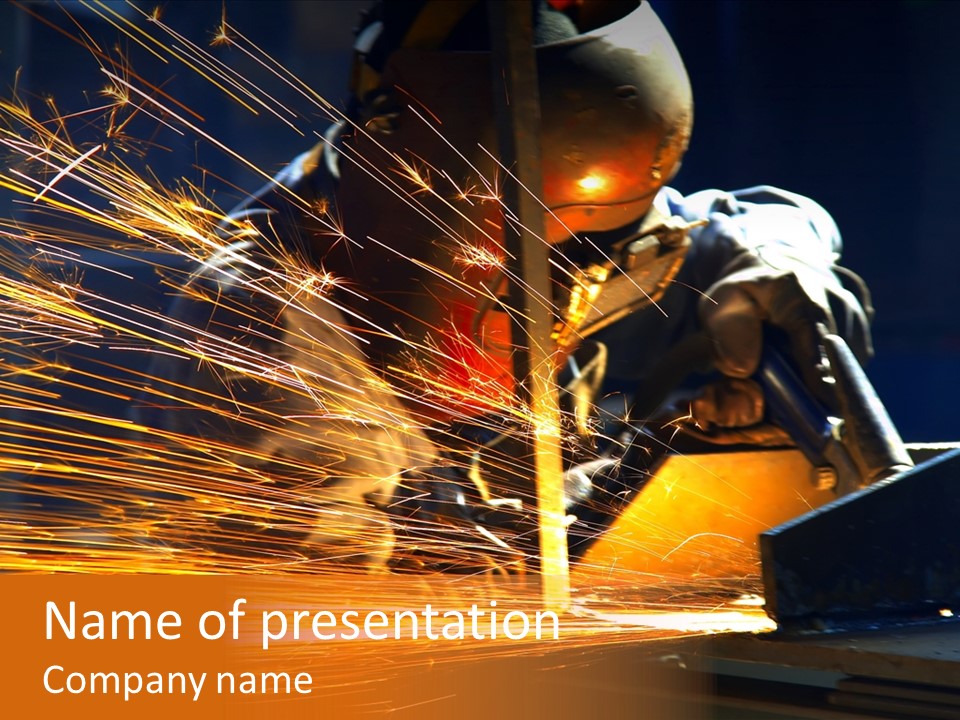 Arc Manufacture Fire PowerPoint Template