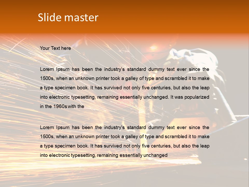 Arc Manufacture Fire PowerPoint Template