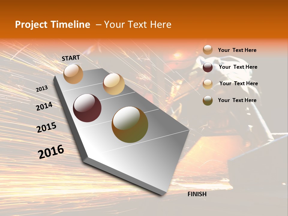 Arc Manufacture Fire PowerPoint Template