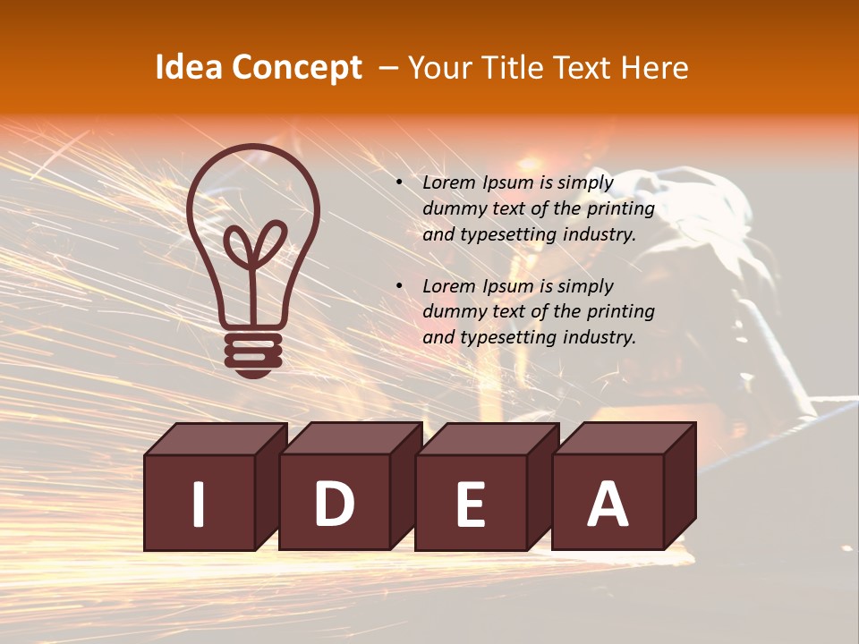 Arc Manufacture Fire PowerPoint Template