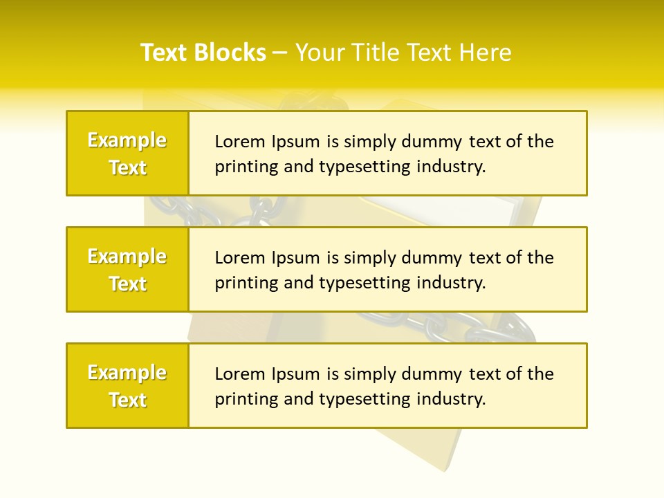 A Yellow Folder Chained To A Chain With A Padlock PowerPoint Template