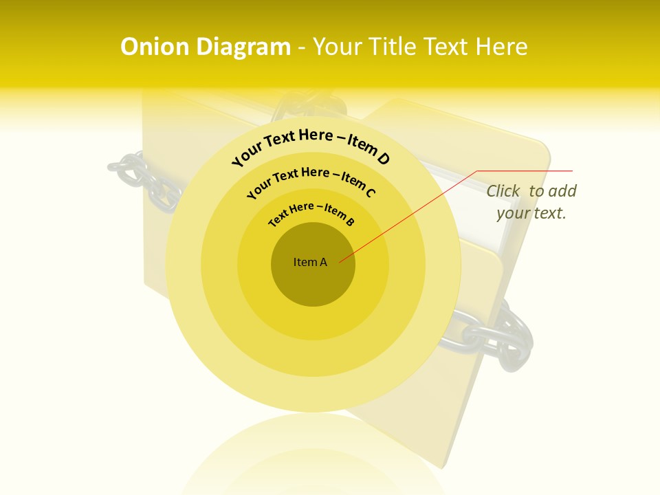 A Yellow Folder Chained To A Chain With A Padlock PowerPoint Template