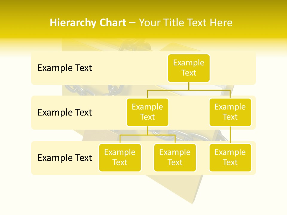 A Yellow Folder Chained To A Chain With A Padlock PowerPoint Template