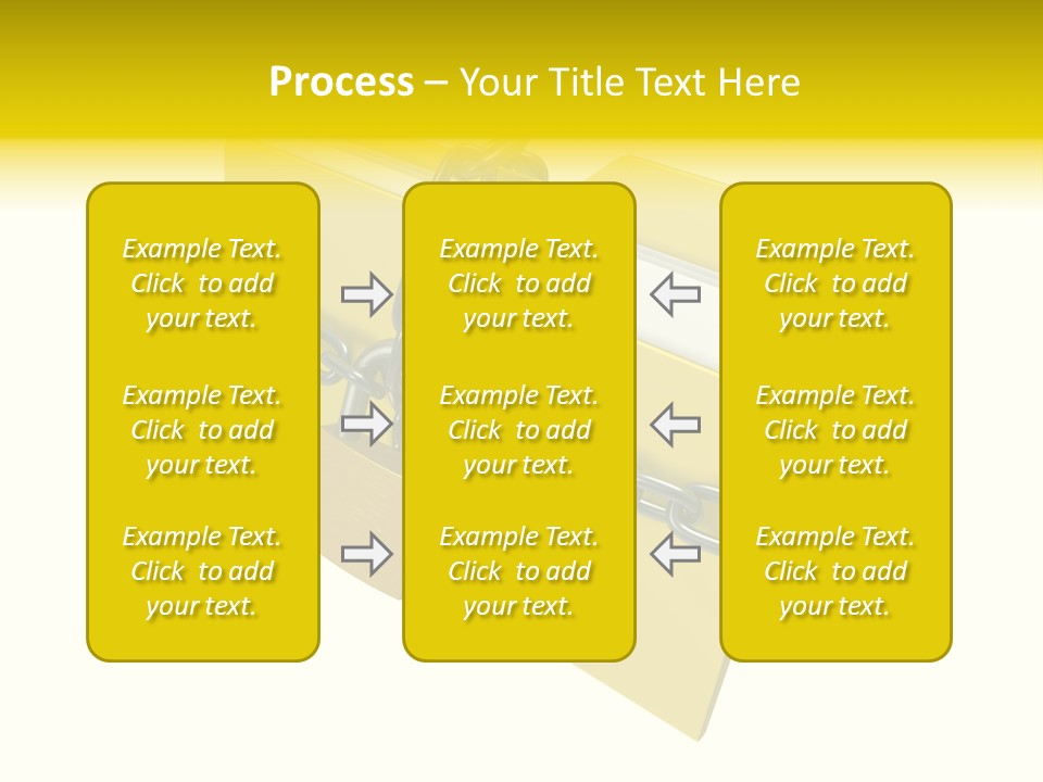 A Yellow Folder Chained To A Chain With A Padlock PowerPoint Template