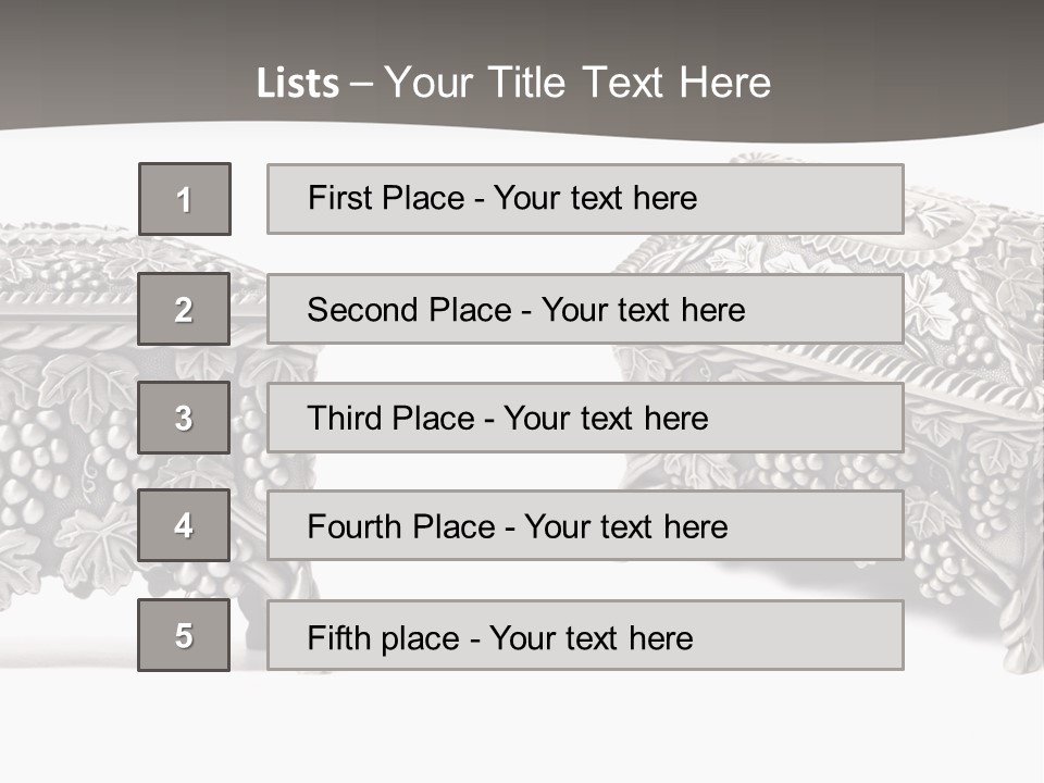 Ancient Jewelery Isolated PowerPoint Template