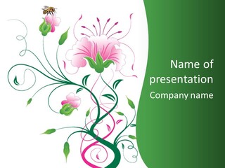 Drawing Illustration Bee PowerPoint Template