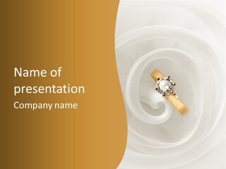 Ring Solitaire Gold PowerPoint Template