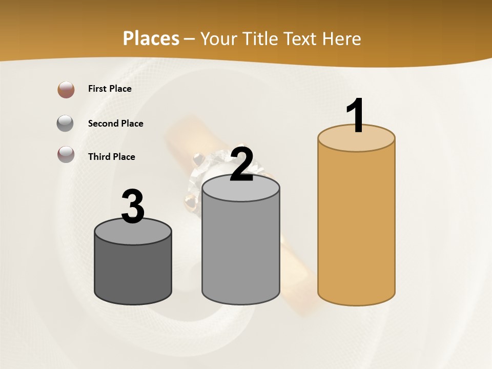 Ring Solitaire Gold PowerPoint Template