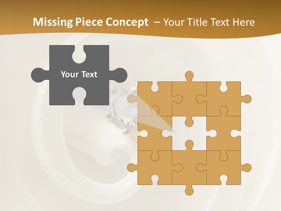 Ring Solitaire Gold PowerPoint Template