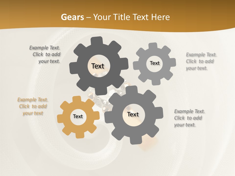 Ring Solitaire Gold PowerPoint Template