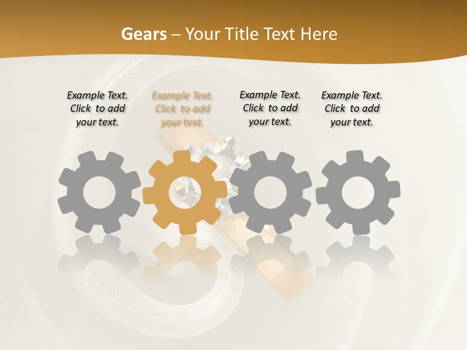 Ring Solitaire Gold PowerPoint Template