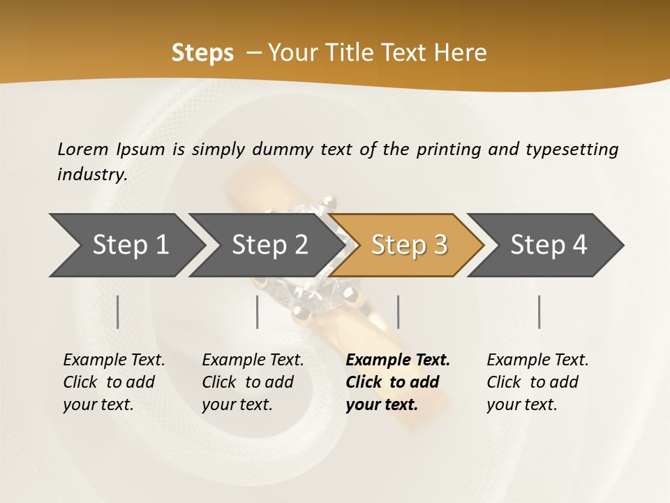 Ring Solitaire Gold PowerPoint Template