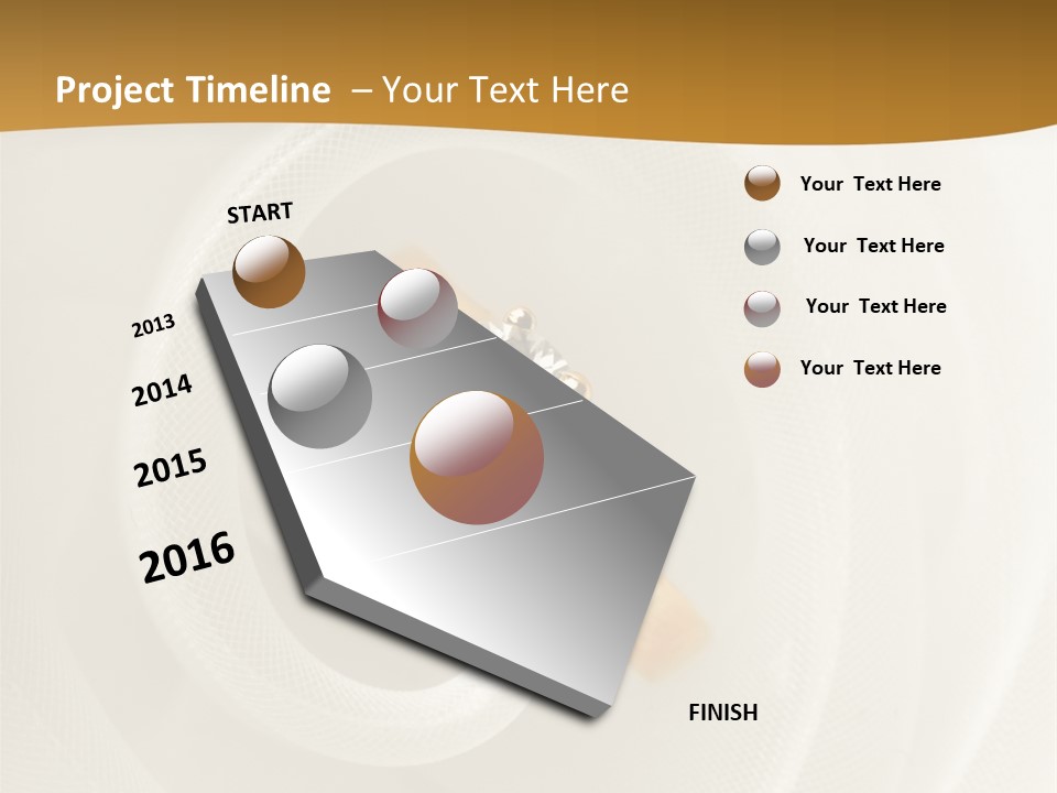Ring Solitaire Gold PowerPoint Template