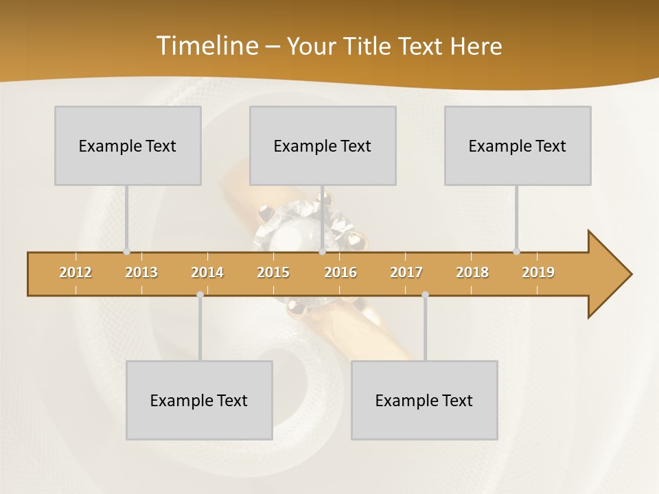 Ring Solitaire Gold PowerPoint Template