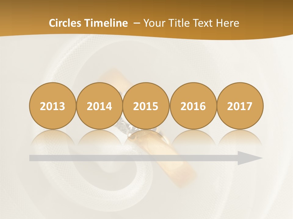 Ring Solitaire Gold PowerPoint Template
