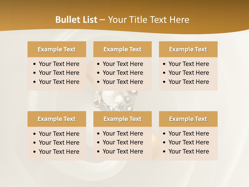 Ring Solitaire Gold PowerPoint Template