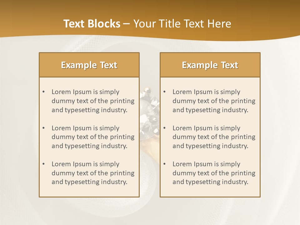 Ring Solitaire Gold PowerPoint Template