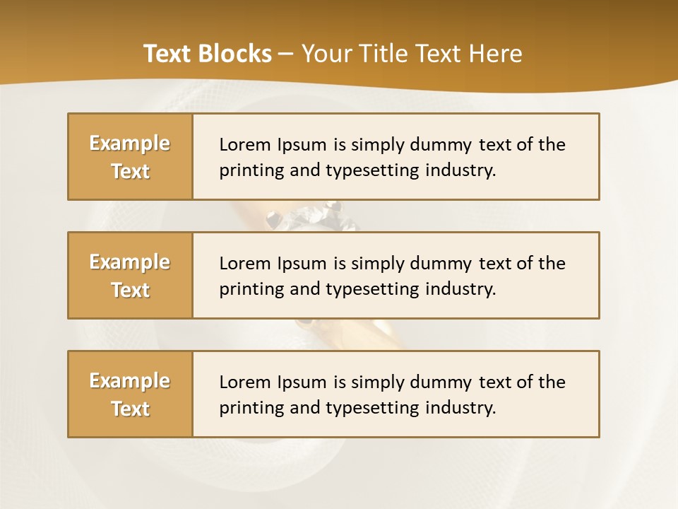 Ring Solitaire Gold PowerPoint Template