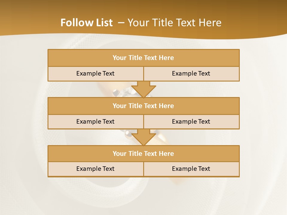 Ring Solitaire Gold PowerPoint Template