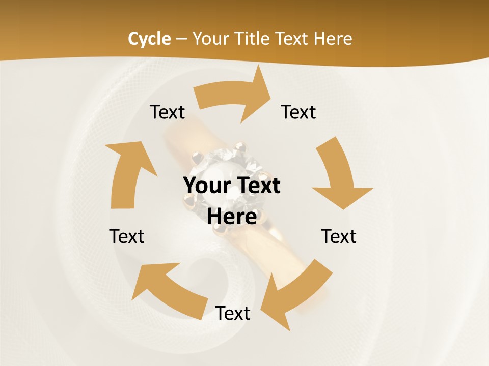 Ring Solitaire Gold PowerPoint Template