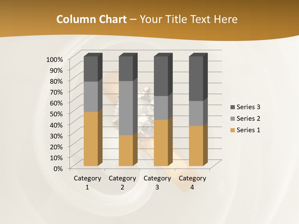 Ring Solitaire Gold PowerPoint Template