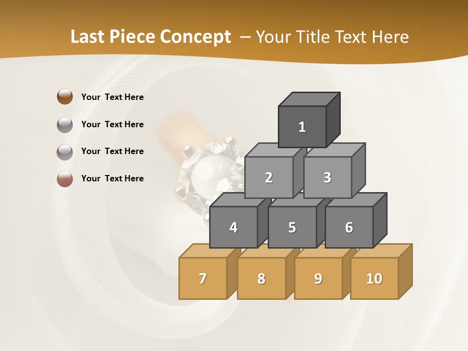 Ring Solitaire Gold PowerPoint Template