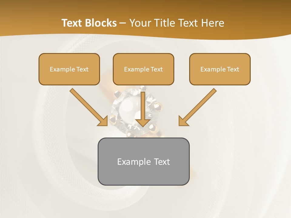 Ring Solitaire Gold PowerPoint Template