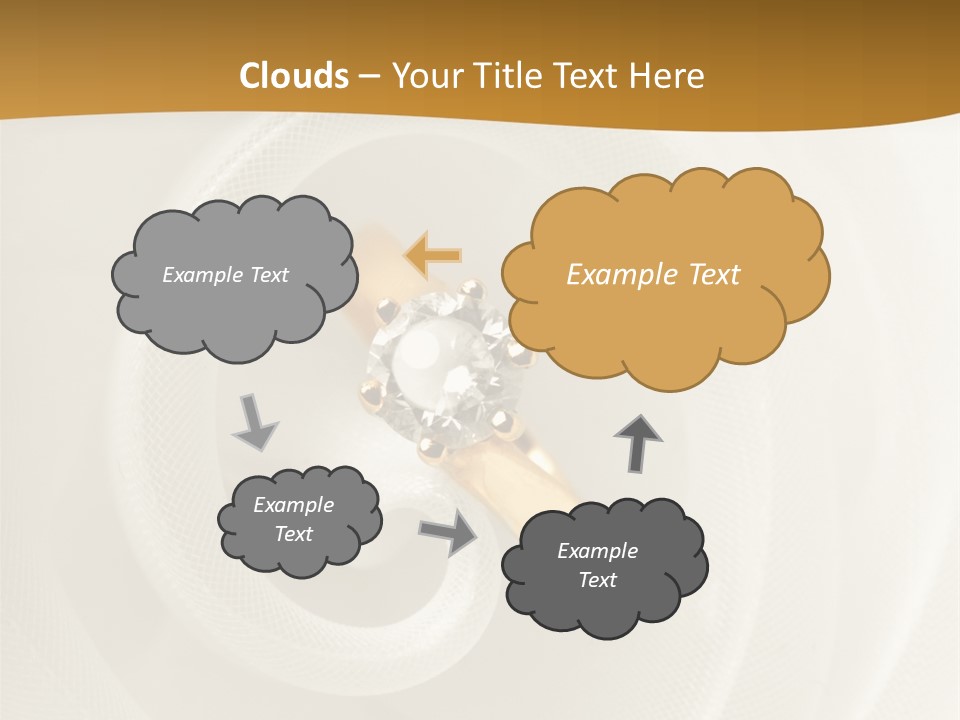 Ring Solitaire Gold PowerPoint Template